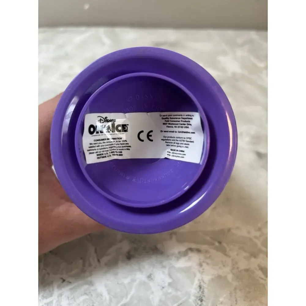 Disney‎ On Ice The Little Mermaid Princess Ariel Purple Cup with Flip Lid